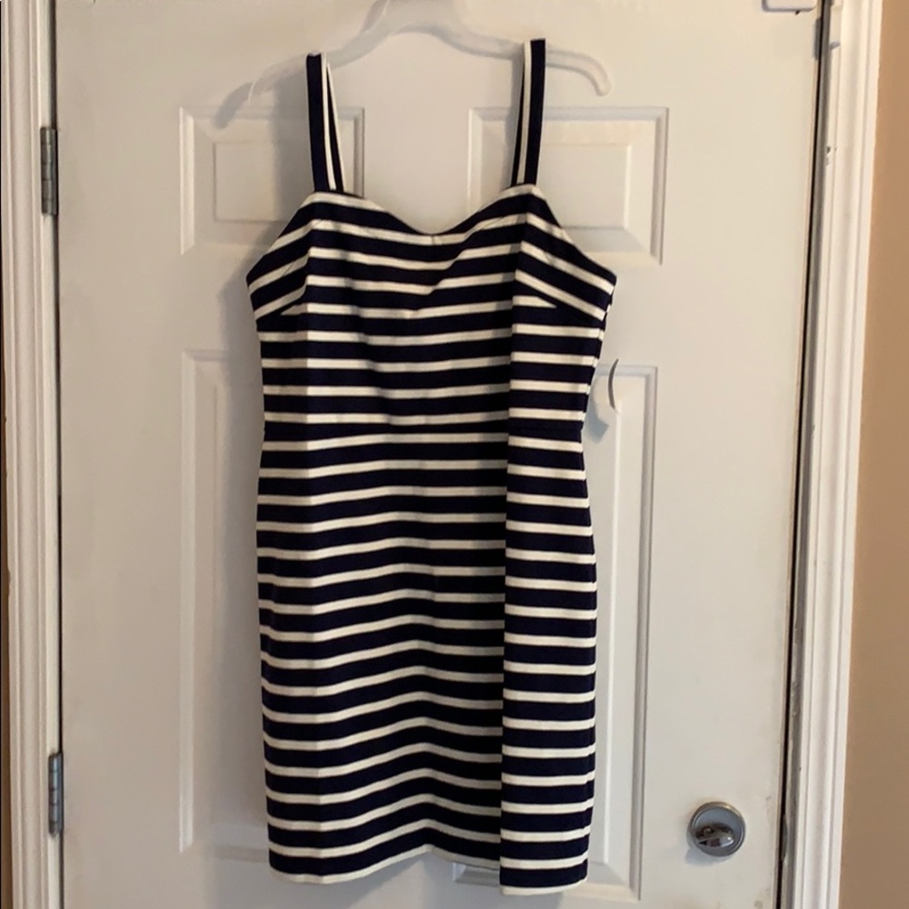 Old Navy White and navy striped dress XL - Picture 5 of 5